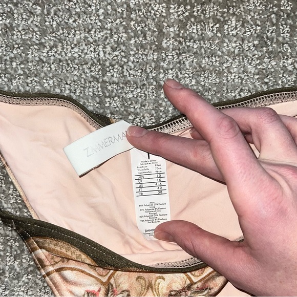 Zimmerman Bikini, Size 4-6, Color Pink and Green - Picture 3 of 5